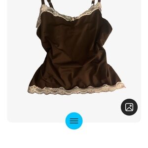 Brown Lace Trim Camisole